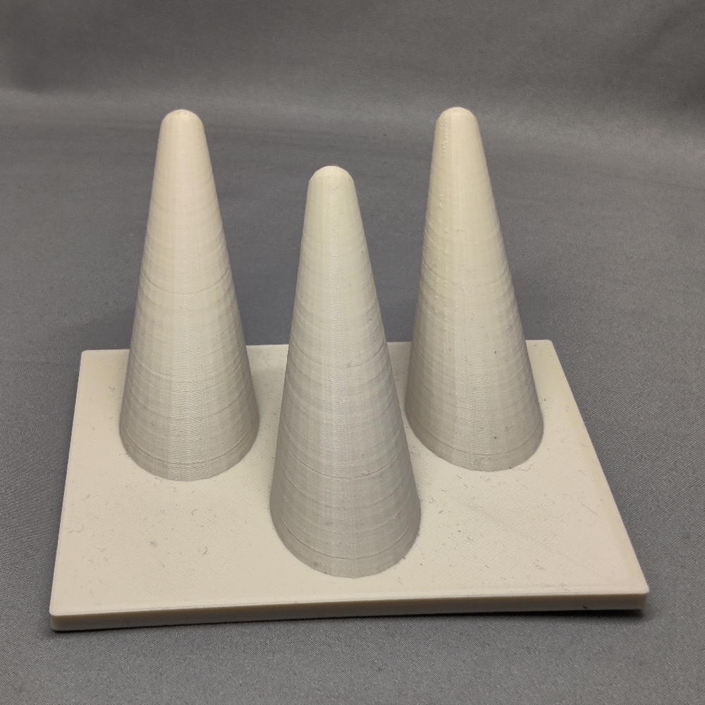 Triple Ring Cone Display - Designed & Produced in USA Tan